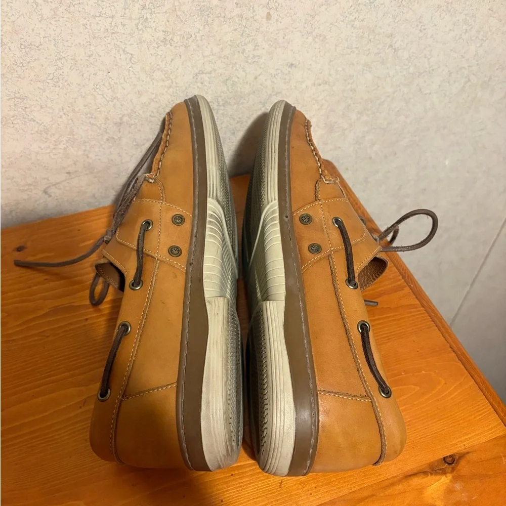 Allen Edmonds Eastport Tan Leather Loafers Boat Shoes Men’s Size 11